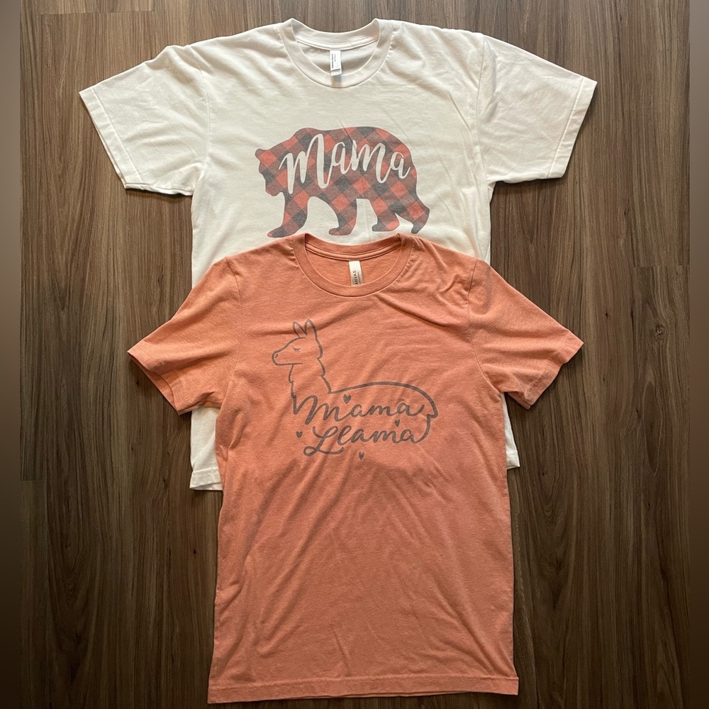 Mama Bear & Mama Llama Shirts Size Medium